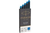 Utensilien zum Schreiben und Zeichnen - Parker Tintenpatronen für Füller | lange Patronen | auswaschbare blaue QUINK Tinte | 5 Stück - 1950383