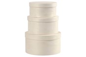 Kunst & Handwerk Ausstattung - Creativ Company Round Veneer Box 3pcs. - 575180