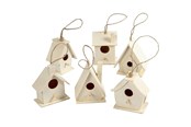 Kleiderbügel und Haken - Creativ Company Birdhouse Wood 7cm 6pcs. - 575770