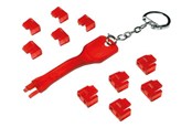 Netzwerkzubehör - LogiLink RJ45 LAN Port Blocker (1x Key 10x Locks) - MP0042