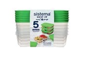 Küchenzubehör - Sistema Meal Prep 5 Pack - 870 ml - 59165