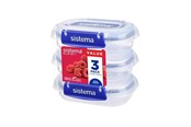 Küchenzubehör - Sistema Rectangle Klip It Plus 3Pack 180ml - 881523