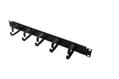Netzwerkzubehör - LogiLink 19" cable management bar 1U with 5 fixed metal brackets black - OR101B