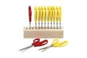 Schreibtischzubehör - Creativ Company Children scissors with scissors block 12pcs - 11190