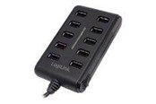 USB-Hubs - LogiLink USB 2.0 hub 10-port with On/Off switch USB-Hubs - 10 - UA0125