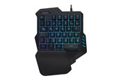 Tastaturen - LogiLink Illuminated one-hand gaming keyboard black - Gaming Tastatur - Schwarz - ID0181