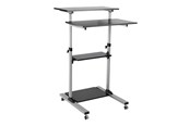 Wandhalterungen, AV-Halterungen & AV-Möbel - LogiLink Sit-stand workstation height adjustable mobile 60 kg max. - Max 60 kg - recommended for - BP0070