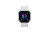 Smartwatches, Pulsuhren, Sportuhren & Schrittzähler - Fitbit Sense 2 Lunar White/Platinum - FB521SRWT