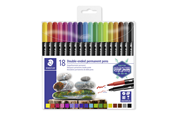 Utensilien zum Schreiben und Zeichnen - Staedtler Double-ended perm. pens 18 pcs - 3187 TB18
