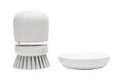 Reinigung - brabantia - soap dispensing dish brush - polyester - light grey - 30 26 40