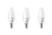 LED-Birnen - Philips LED-Lampe Candle 4.9W/827 (40W) Frosted 3-pack E14 - 929003541193