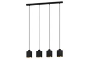 Lampen - EGLO ZARAGOZA pendant 4xE27 L925, black/gold - 900148