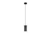 Lampen - EGLO PINTO TEXTIL 1 pendant E27 black/clear - 900341