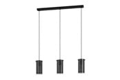 Lampen - EGLO PINTO TEXTIL 1 long table pendant 3L E27 black/clear/cut-out - 900342