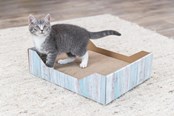 Katzen - Trixie Kratzbett aus Pappe mit Katzenminze in Holzoptik - TX48013