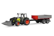 Spielzeugauto - Bruder Claas Nectis 267 F with frontloader and tipping trailer - BR2112