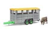 Spielzeugauto - Bruder Livestock trailer with 1 cow - BR2227