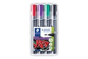 Utensilien zum Schreiben und Zeichnen - Staedtler Marker Lumocolor permanent 4pcs.box - 352 WP4-1