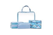 Sonstige Körperpflege - Studio 4-part cosmetic bag set in blue and transpa - 10766-13