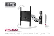 Wandhalterungen, AV-Halterungen & AV-Möbel - Vivanco Full Motion SLIM Bracket VESA 400 35kg - Max 35 kg - recommended for 55" - 39292