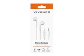 Kopfhörer/Headsets - Vivanco Smart Pro In-Ear Plugin Eggshape Headset White - 61741
