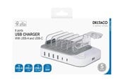 Tablets - Adapter & Ladegeräte - Deltaco DPS-0203 charging station - 4 x USB 2 x USB-C - 50 Watt - DPS-0203