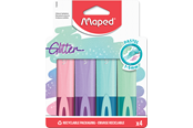 Utensilien zum Schreiben und Zeichnen - Maped Fluo'Peps Classic Glitter Pastel Highlighters x4 - 742046