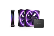 Gehäuselüfter - NZXT F120 RGB DUO 3-pack & RGB Controller - Black - Gehäuselüfter - 120mm - Schwarz mit RGB LED - 29 dBA - RF-D12TF-B1