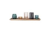 Einrichtung - Bloomingville Sanga Tray w/Votive - Blue/Nude - Set of 6 - 82047622