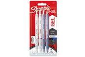 Utensilien zum Schreiben und Zeichnen - Sharpie S-Gel | Gelschreiber | mittlere Spitze (0,7 mm) | Schäfte in Eisblau und Perlweiß | schwarze und blaue Tinte | 4 Stück - 2162647