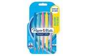 Utensilien zum Schreiben und Zeichnen - Paper Mate Flexgrip Ultra-Druckkugelschreiber | mittlere Spitze (1,0 mm) | schwarze Tinte | Pastellfarben | 5 Stück - 2152934