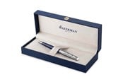 Utensilien zum Schreiben und Zeichnen - Waterman Hémisphère Kugelschreiber | Metall und blaue Lackierung | ziselierte Kappe | blaue Tinte | Geschenkbox - 2166470