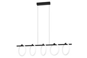 Lampen - EGLO CARANACOA LANGBORD 5L SORT/HVID - 900563