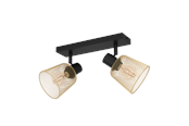 Lampen - EGLO COSLADA spot rail 2L black/brass - 900694