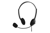 Kopfhörer/Headsets - Deltaco Stereo Headset On-Ear Microphone - HL-21