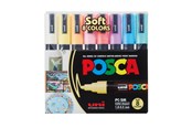 Hobby-Zubehör - POSCA  marker sæt Soft Colors PC-5M 8 ass. - 401613