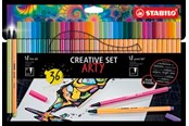 Hobby-Zubehör - STABILO  Pen 68/88 Arty cardboard box of 36 pens in 18 colors - 204088