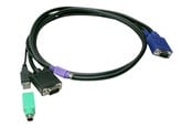 KVM Kabel - LevelOne ACC-3202 - keyboard / video / mouse (KVM) cable kit - HD-15 (VGA) to USB PS/2 HD-15 (VGA) - 3 m - ACC-3202