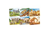 Puzzle - Goki Wooden Mini Puzzle - Wild Animals Boden - 57419
