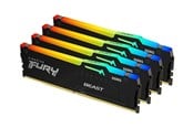 RAM - Kingston FURY Beast RGB DDR5-5600 - 128GB - CL40 - Quad Channel (4 pcs) - Intel XMP - Schwarz mit RGB - KF556C40BBAK4-128