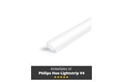 Smart-Home - Light Solutions Aluminium-Winkelprofil – Modell C für Philips Hue und WiZ – Weiß - 5714255008081