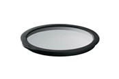Küchenzubehör - Rösle Glass lid 28 cm Clear/Black Glass/Silicone - 22558
