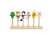 Puppen & Zubehör - Goki Plush Finger Puppet Animal 6pcs. - 15418