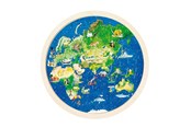 Puzzle - Goki Double Sided Wooden Puzzle - Globe 57pcs. Holz - 57666