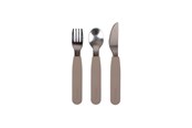 Babypflege - Filibabba Silicone cutlery set - Warm Grey - FI-02254