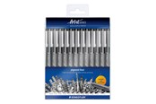 Utensilien zum Schreiben und Zeichnen - Staedtler Fineliner pigment liner black 12pcs - 308-9 TB12