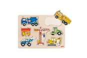 Puzzle - Goki Wooden Stud Puzzle - Work Vehicles Holz - 57593