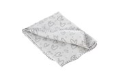 Hunde - Dogman Fleece Blanket Heart Grey 100x70cm - 810506