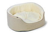 Hunde - Dogman Pet Bed Sherpa High Rim Beige Small 50x43x21cm - 805081
