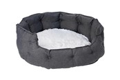 Hunde - Dogman Pet Bed Classy Memory Foam Oval Grey Large 74x70x32cm - 805666
